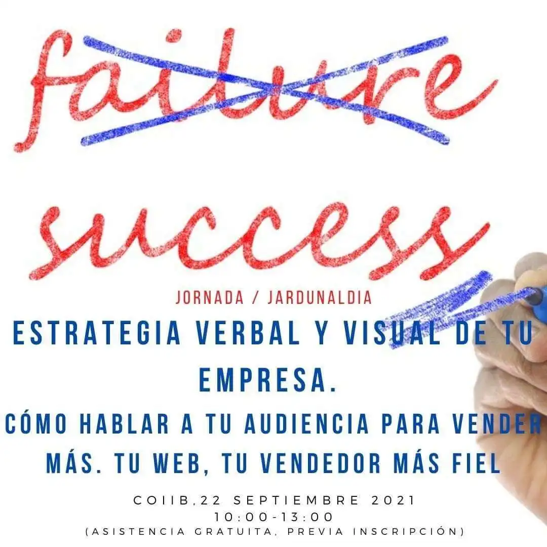 anuncio de la charla sobre estrategia verbal y visual en el COIIB 2021