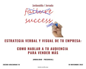 anuncio de la charla sobre estrategia verbal y visual en el COIIB 2022