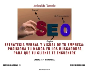 anuncio de la charla sobre estrategia verbal y visual en el COIIB 2022-3